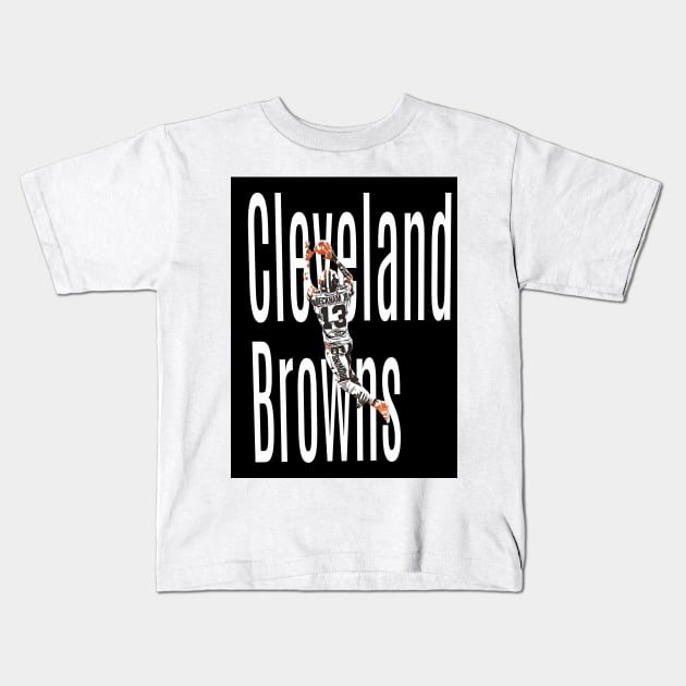 Cleveland browns Beckham Kids T-Shirt by Art engineer